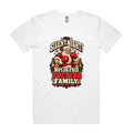 Silent Night — Santa — Men’s Tee in white, front product flatlay