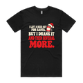 Santa Beer men's black Christmas tee